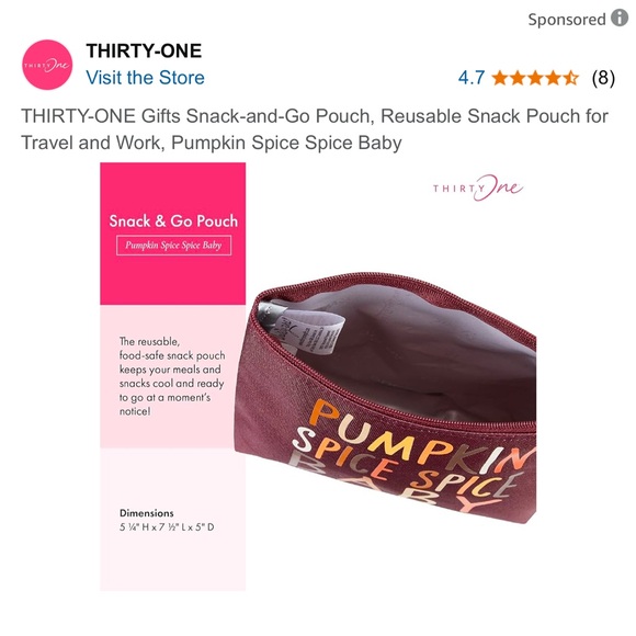 COPY - Thirty One Snack and Go Pouch NWT - Picture 7 of 8